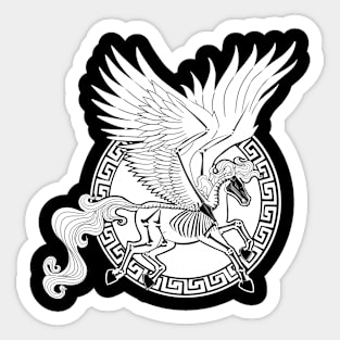 Greek Pegasus (white, no background varient) Sticker